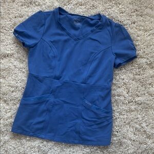 Jaanuu Women's Blue V-Neck Scrub Top